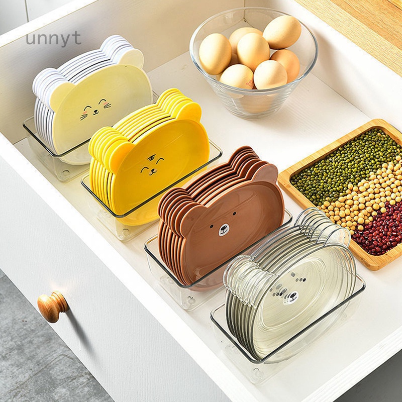 Set 4 Đĩa Đựng Thức Ăn Hình Gấu Dễ Thương
