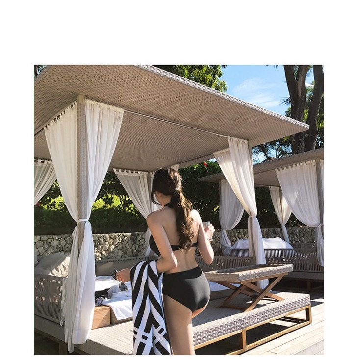 Bikini 1 mảnh đi biển liền thân kín đáo sexy Hàn Quốc nâng ngực có gọng 2515 E-11