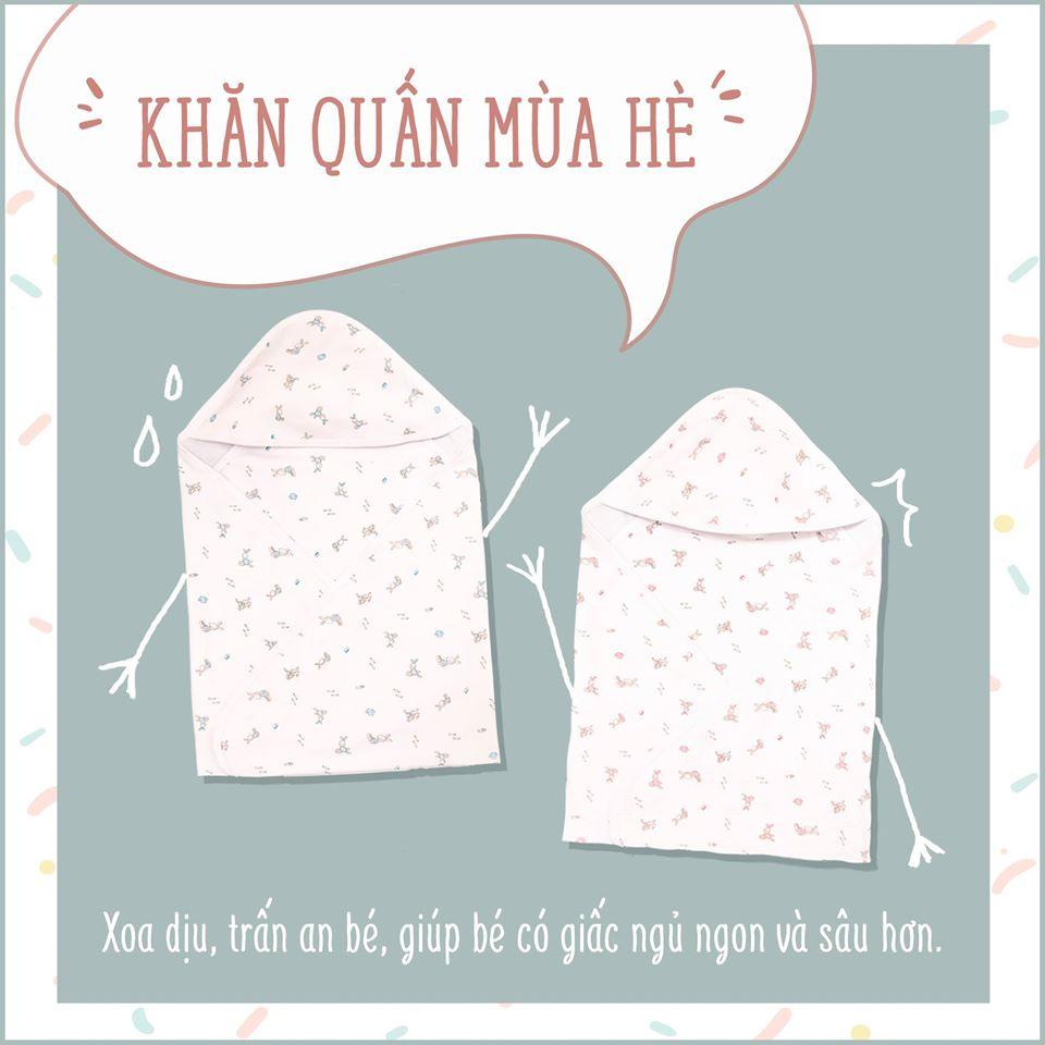 Ủ choàng Mio/Chăn Ủ 1 Lớp Quấn Cho Bé Chất Mỏng Mát Giúp Mẹ Quấn Bé Ra Ngoài Hoặc Ủ Bé Lúc Ngủ