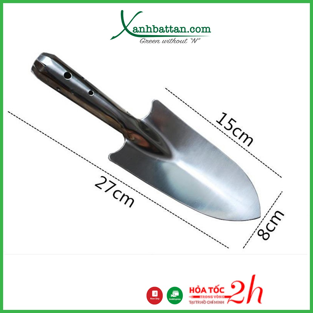 Xẻng Làm Vườn Inox Cho Bé Và Người Lớn - Chất Liệu Inox Siêu Bền- Siêu Đẹp