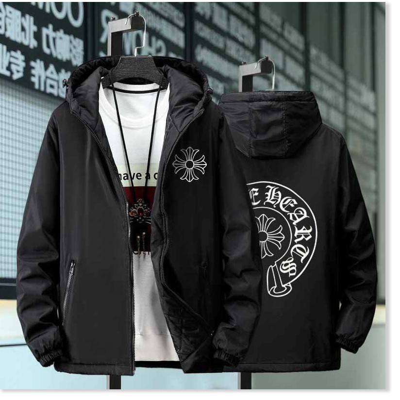 ÁO KHÁC DÙ PHẢN QUANG ĐƠN SĂC CHROME HEARTS, ÁO KHOÁC NHẸ CHẤT DÙ GIÓ CHE NẮNG CHẮN GIÓ CHỐNG CẢ TIA UV CỰC TỐT