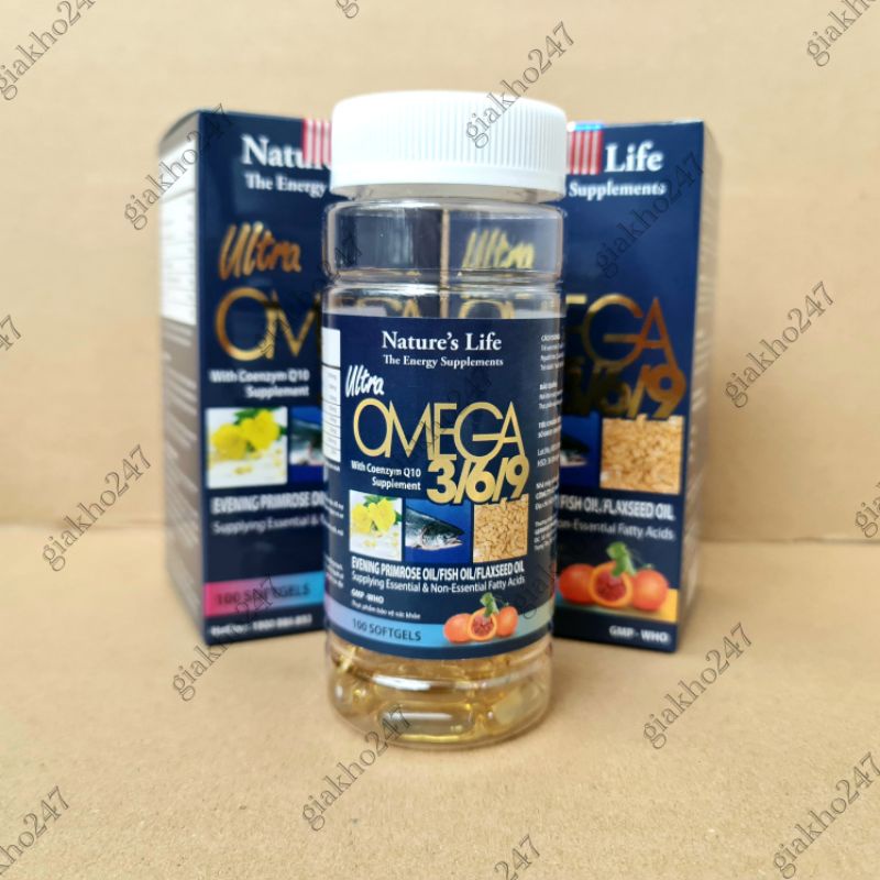 COMBO 2 HỘP OMEGA 369 - Hộp 100 viên - Làm giảm mỏi mắt, khô mắt