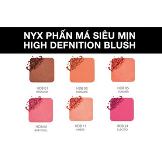 Phấn má HD NYX Professional Makeup High Definition Blush