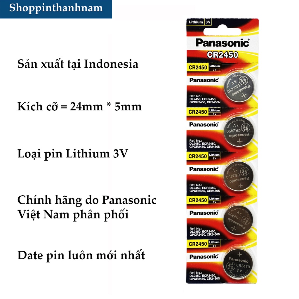 1 viên pin CR2450 Panasonic 3V chính hãng