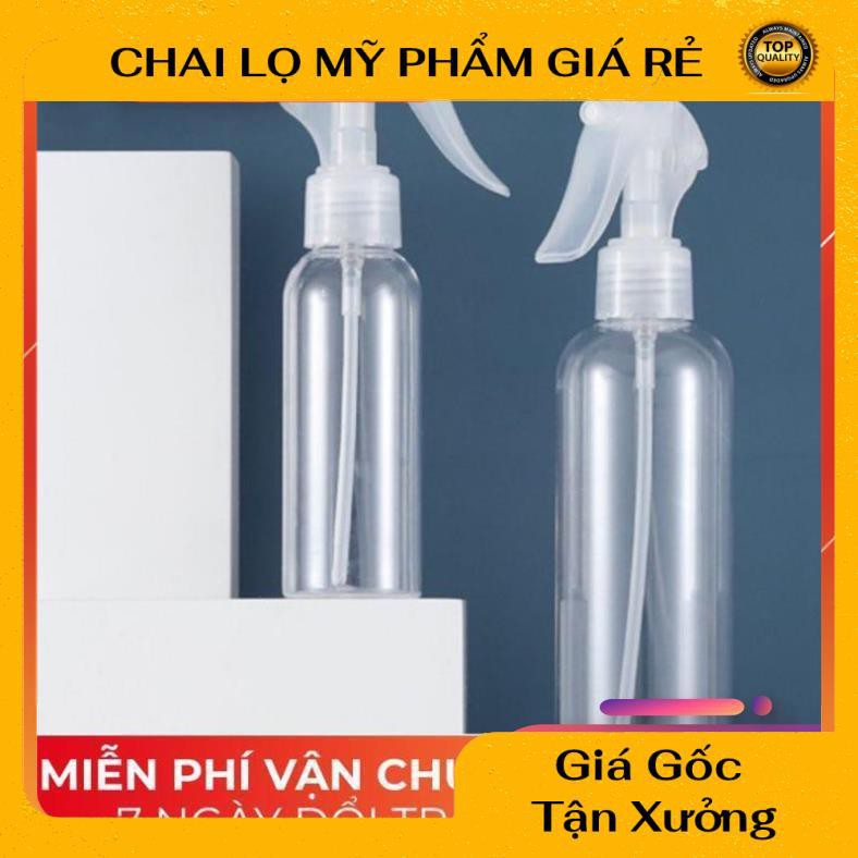 Chai Xịt Phun Sương ❤ RẺ VÔ ĐỊCH ❤ Chai nhựa pet xịt Vòi Súng 150ml rỗng chiết mỹ phẩm , phụ kiện du lịch