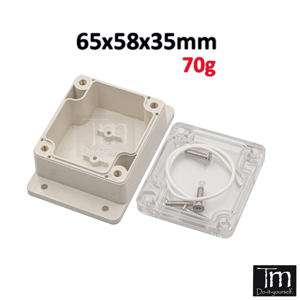 Hộp Nhựa Kỹ Thuật Chống Nước 65x58x35mm Trong Suốt Có Tai