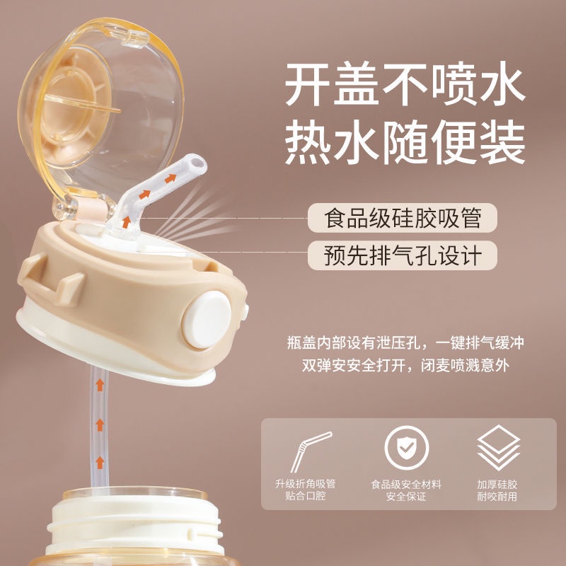 Bình Nước Nhựa Có Ống Hút Dễ Thương Cho Bé