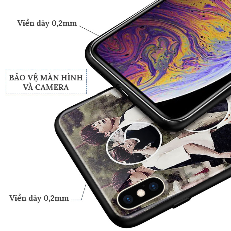 Ốp Dt Cute 11 Pro Max In Hình Chen Circles POLICYCASE Cho Iphone 12 11 Pro Max 6 6S 7 8 Plus X Xs Xr