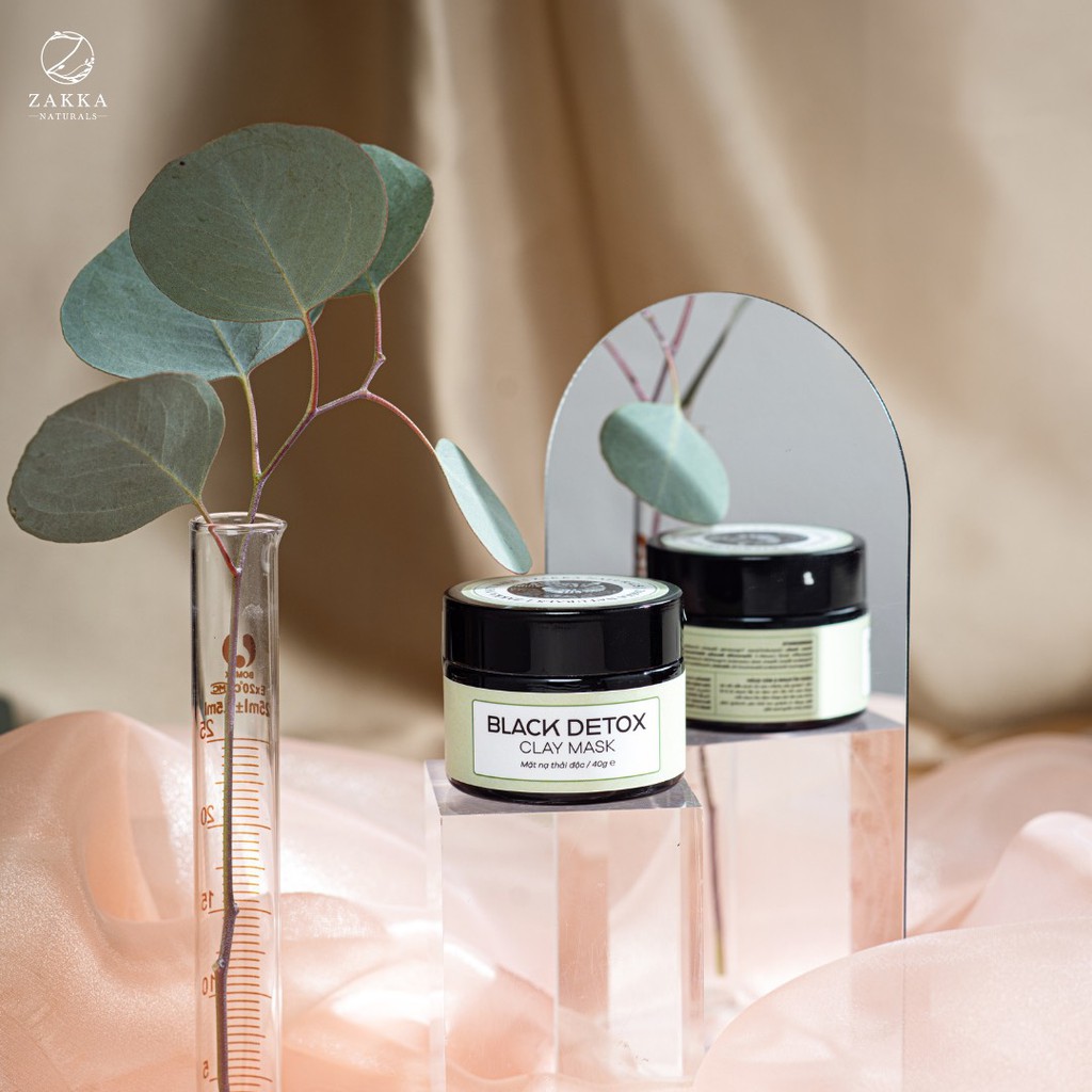 Mặt Nạ Đất Sét Than Hoạt Tính Thanh Lọc, Thải Độc Da Black Detox Clay Mask Zakka Naturals 40g | BigBuy360 - bigbuy360.vn