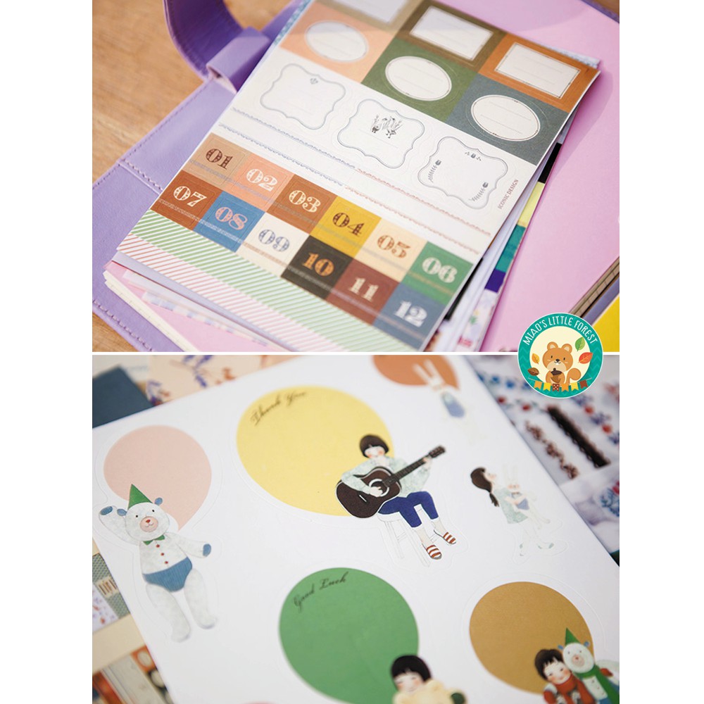 SET 9 TẤM STICKER DIARY DECO PACK VER.2 | MST52