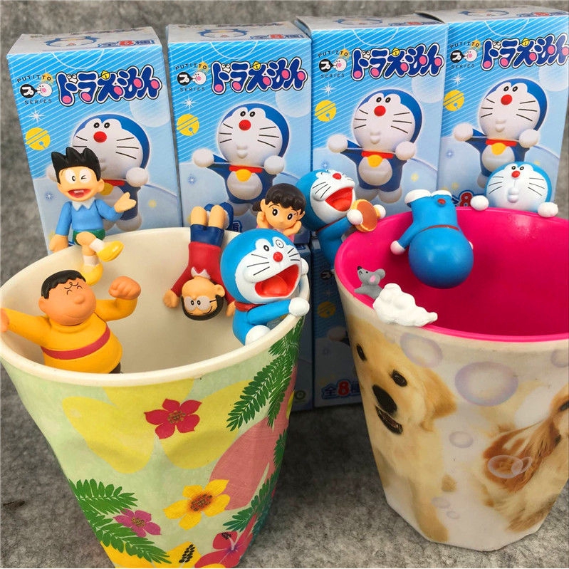 Set 8 Mô Hình Đồ Chơi Nhân Vật Phim Hoạt Hình Doraemon Xinh Xắn