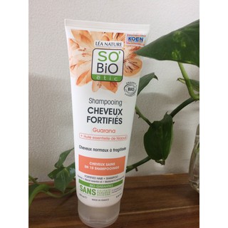 Dầu gội hữu cơ với tinh chất guarana và tinh dầu niaouli dành cho tóc hư tổn và tóc yếu 250ml