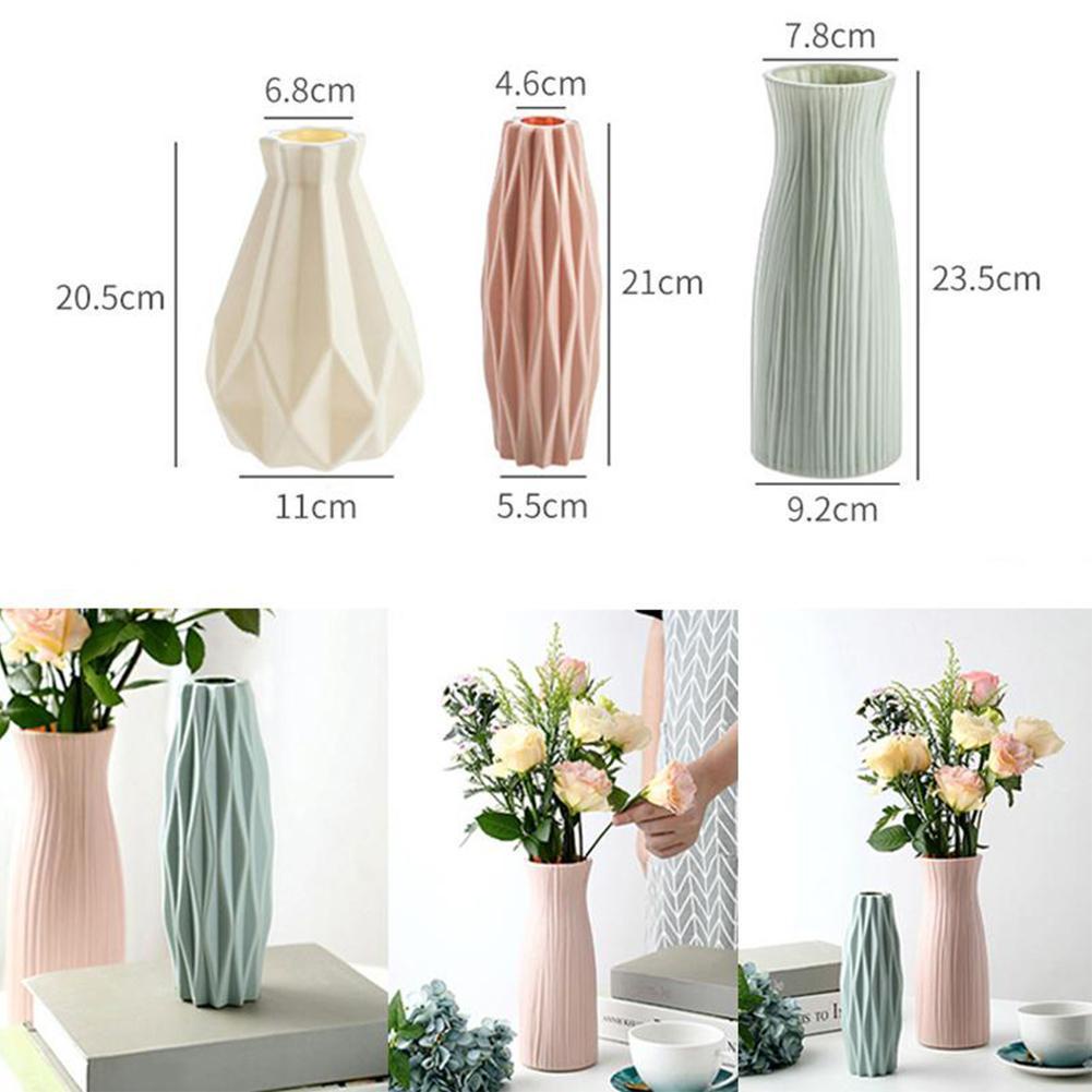 Lọ hoa Z1V2 bằng nhựa phong cách Bắc Âu dùng trang trí phòng khách đa năng độc đáo