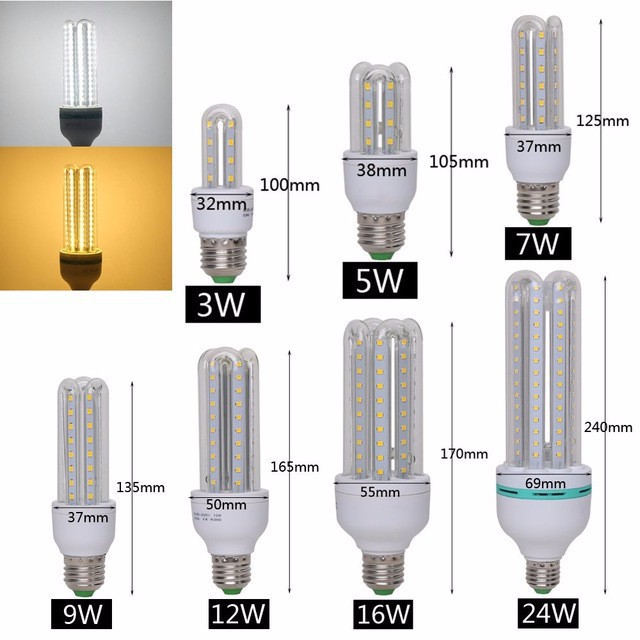 Bóng đèn LED chữ U 24W Cao Cấp Siêu Tiết Kiệm Điện (Ánh sáng trắng).