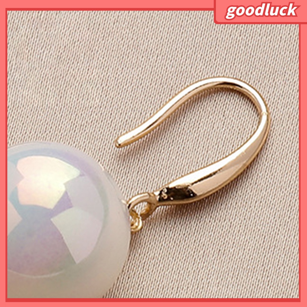 Goodluck| 1 Đôi Bông Tai Đính Ngọc Trai Giả Độ Bóng Cao Thanh Lịch Dành Cho Nữ