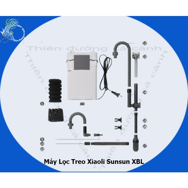 Máy Lọc Treo Sunsun XBL-300, XBL-400,XBL-500,XBL-600,lọc treo hồ cá,lọc treo sunsun XBL kèm lọc váng