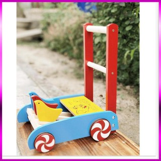 Xe tập đi bằng gỗ song son cho bé - xe tập đi bằng gỗ 3 con chim mb28