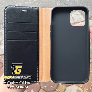 Bao da iPhone 12 Pro Max, iPhone 12 Pro, iPhone 12, iPhone 12 Mini da thật chính hãng Nuoku Royal có ngăn ví đựng thẻ