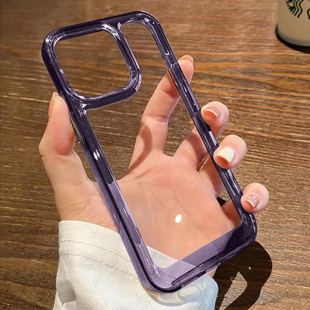 Ốp Điện Thoại Acrylic Trong Suốt Chống Sốc Cho iPhone 14 Pro Max 13 12 11 Pro Max