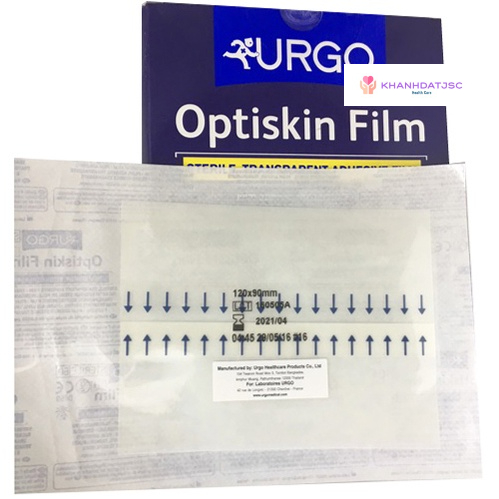 Băng y tế vô trùng trong suốt, không thấm nước Urgo Optiskin Film 73 x 80mm