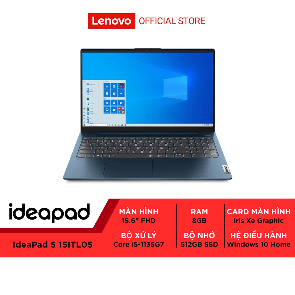 Laptop Lenovo IdeaPad 5 15ITL05 82FG00M5VN (Core i5 1135G7/8GB RAM/512GB SSD/15.6-inchFHD/