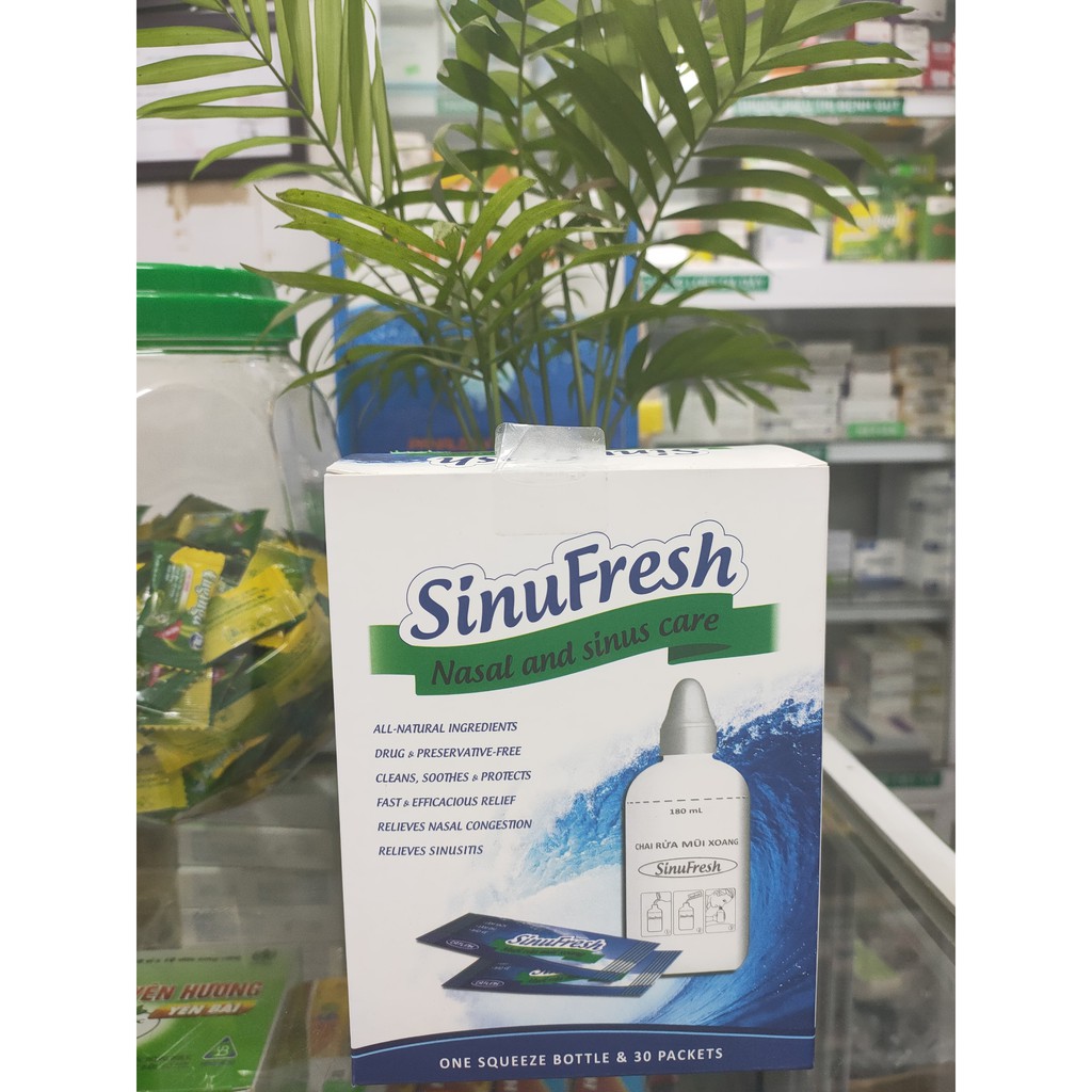 Bình rửa mũi xoang Sinufresh (tặng kèm 30 gói)- Nhà thuốc Nhật Thành