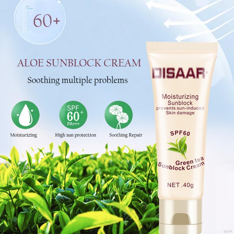 [Hàng mới về] Kem chống nắng SPF 60 chiết xuất từ lá trà xanh dưỡng ẩm toàn thân 40g