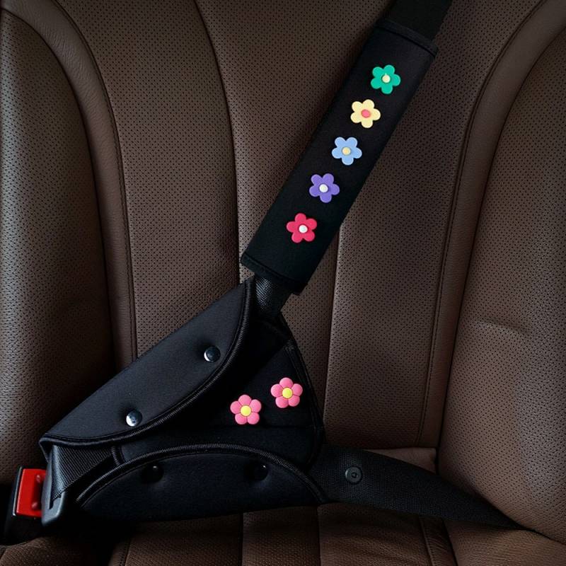 Car Seat Belt Adjustment Cartoon Cute Children Anti-Strangulation Neck Shoulder Sleeve Holder Seat Limit Auxiliary Strap Y3b6