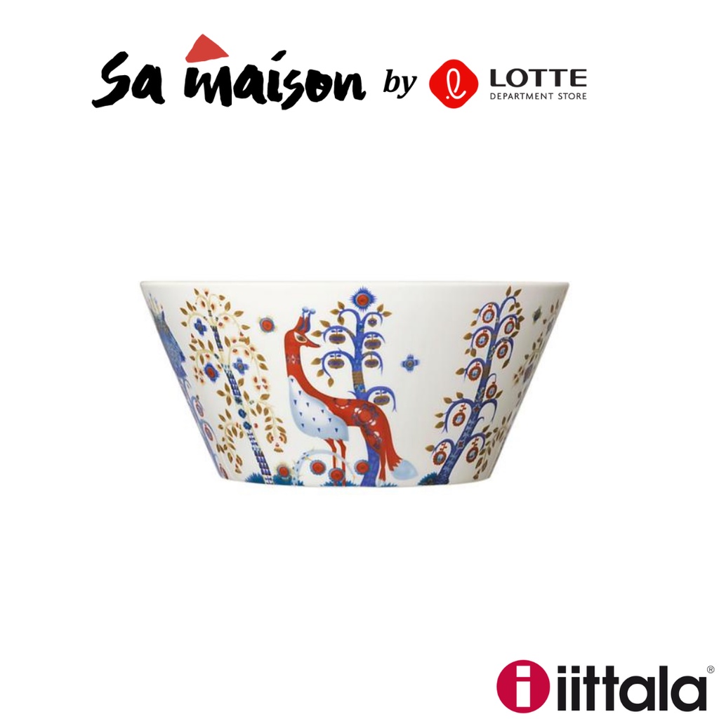 Bát tô sứ Taika Iittala Họa tiết Trắng