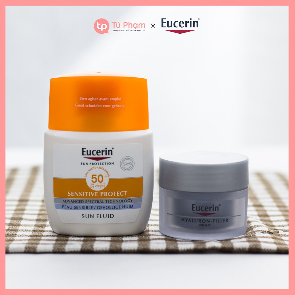 Set Kem Chống Nắng Eucerin Sun Fluid Sensitive Protect 50ml Tặng Kem Dưỡng Chống Lão Hóa Ban Đêm Eucerin 20ml | BigBuy360 - bigbuy360.vn