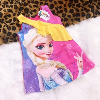 Đầm Elsa sát nách màu hồng SAMKIDS cho bé 11-30kg