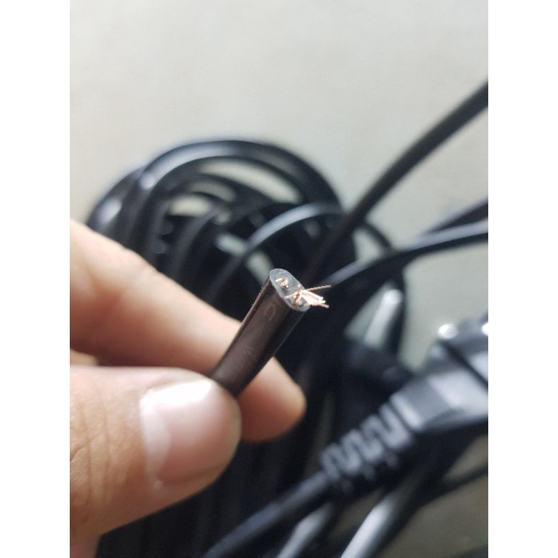 1 Sợi Dây điện đen đúc sẵn phích cắm dùng cho quạt, đèn... dây dài 2m và 3m