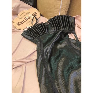 đầm dây lụa thiết kế cúp sò dự tiệc/ Ảnh thật