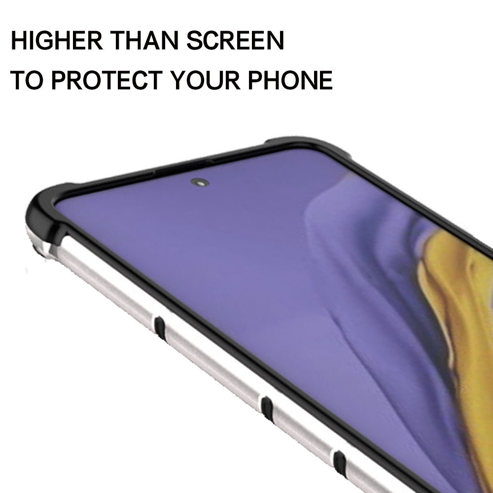 Ốp Điện Thoại Nhựa Cứng Trong Suốt Chống Sốc Họa Tiết Tổ Ong Cho Samsung Galaxy A01 Core A21s A30 A30s A31 A50 A50s A51 A70 A71