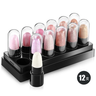 (HN)Bộ Sáp Bóng Mắt Highlight 12 Thỏi Maycreate