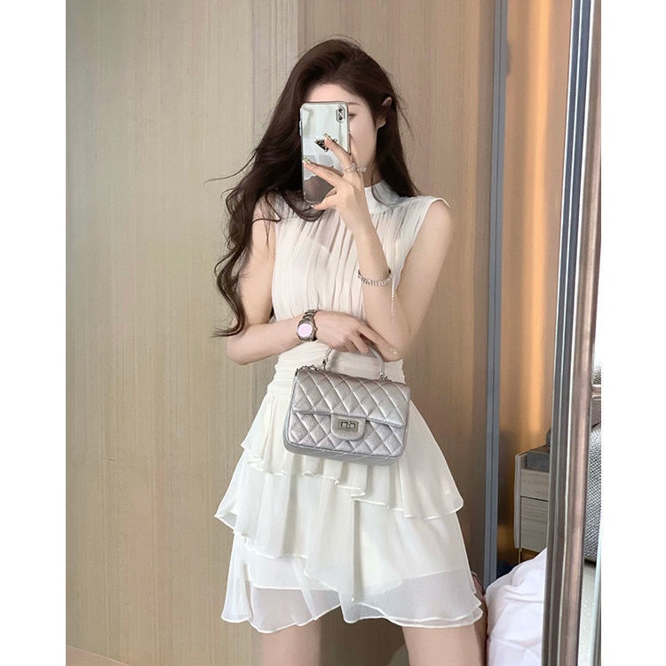 Đầm Chiffon Sát Nách Ôm Eo Thiết Kế Độc Đáo Thời Trang Cho Nữ