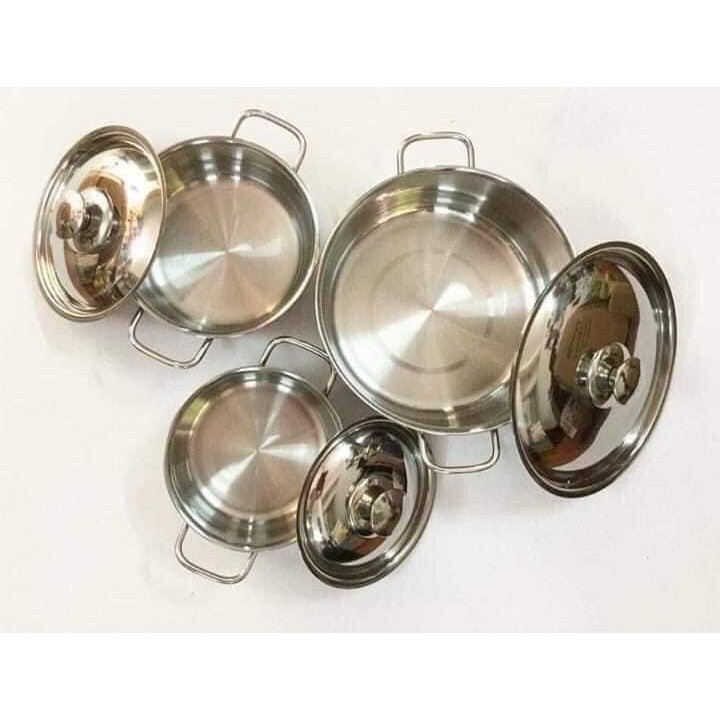 [Xả Kho] Bộ 3 Xoong Nồi inox Sharpp Dùng Được Trên Các Loại Bếp