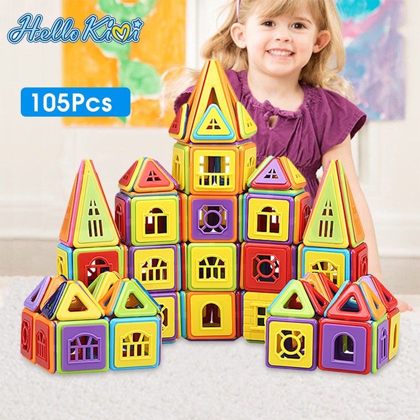 Set 105 Khối Nam Châm Xếp Hình 3d Hellokimi