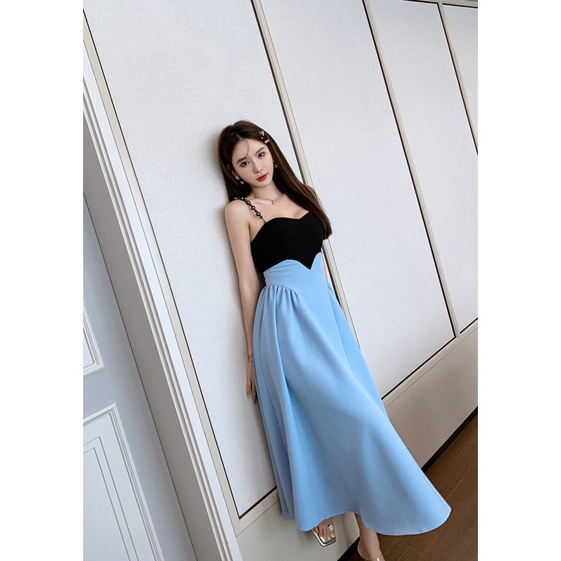 ZYHT Đầm Midi Mảnh mai dây treo Phong cách Pháp váy dạ hội Cho Nữ 5111