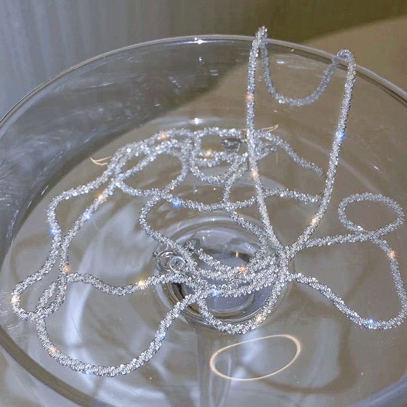 Vòng Tay Dây Xích Ngắn Màu Trơn Đơn Giản Đa Năng Cho Nữ