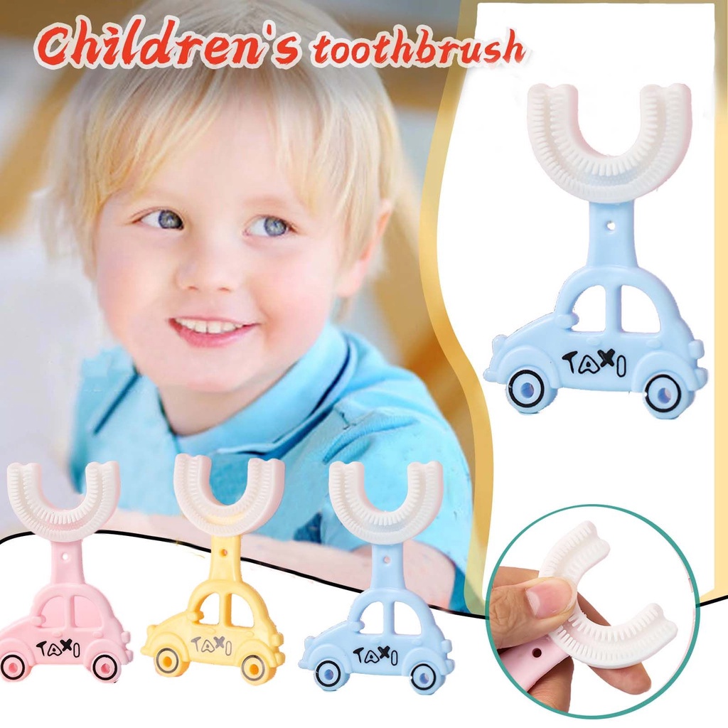 [Hàng mới về] Bàn chải đánh răng 360 độ bằng gel silica mềm mại an toàn chuyên dùng cho bé