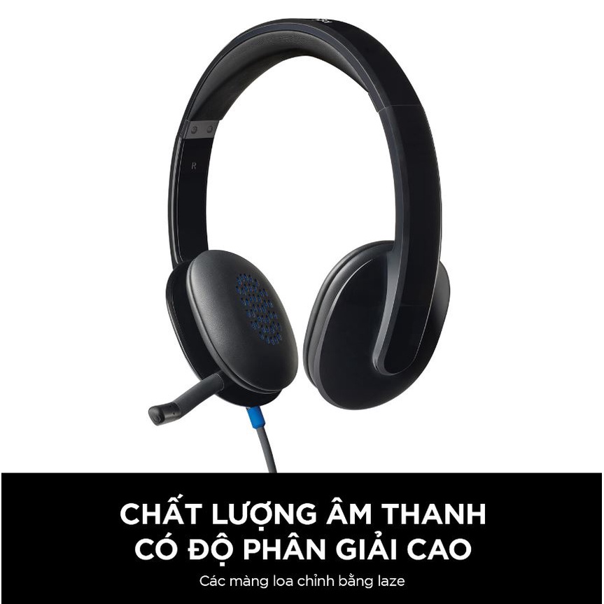 Tai nghe có dây Logitech H540 - Mic giảm ồn, điều khiển trên tai, kết nối USB-A