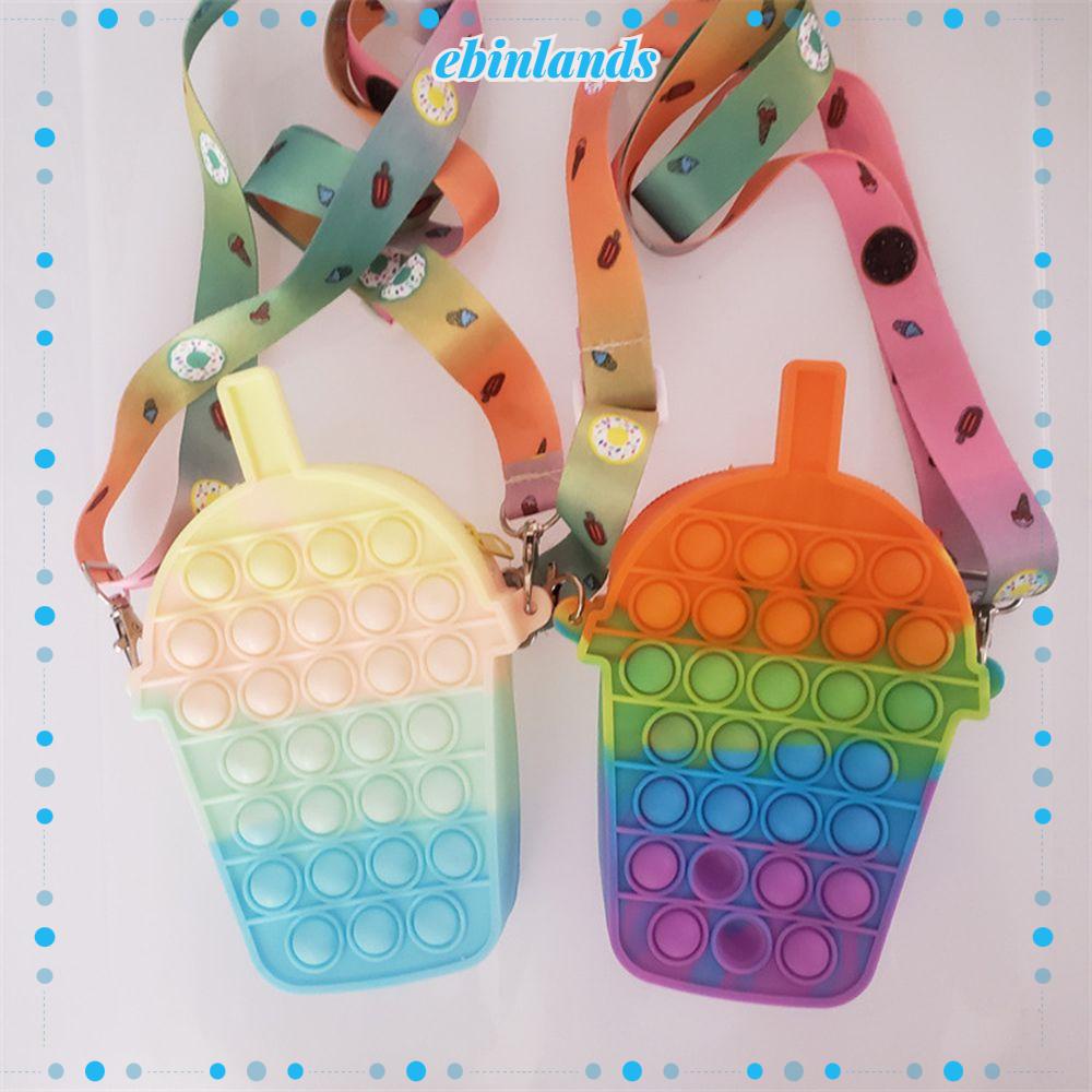 Túi đựng điện thoại/ tiền xu bằng silicon chống căng thẳng họa tiết hoạt hình dễ thương dành cho bé