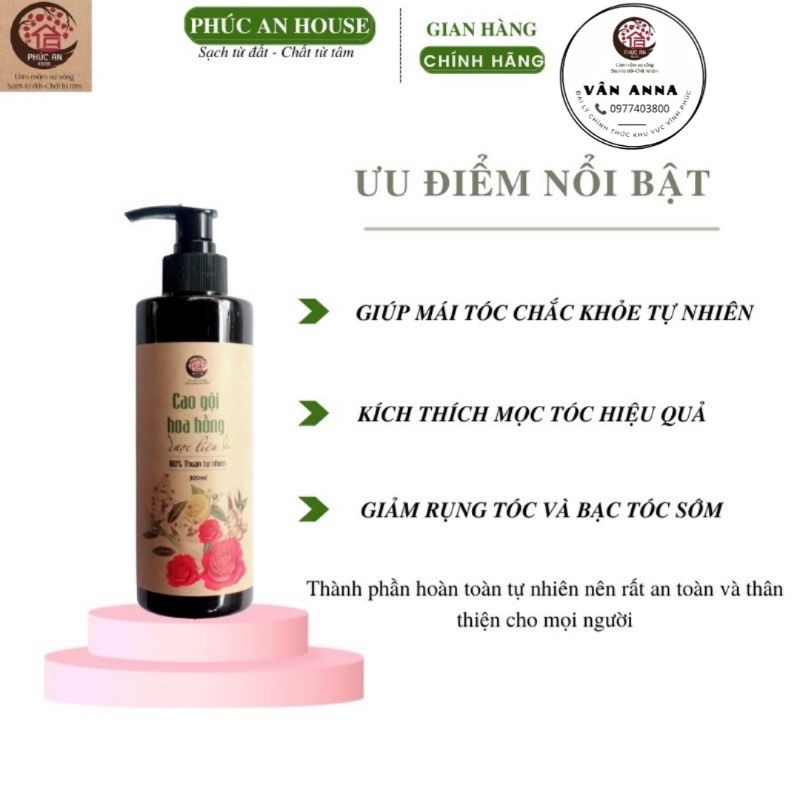 Cao gội hoa hồng Phúc An House