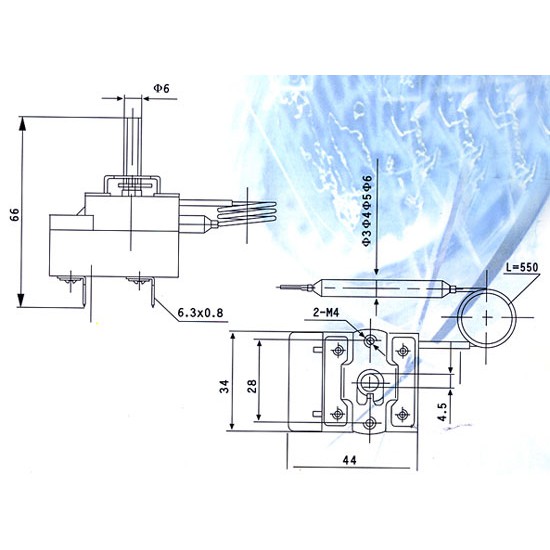 RƠ LE NHIỆT ĐIỀU CHỈNH NHIỆT ĐỘ 50-300 ĐỘ WZB 16A 220V