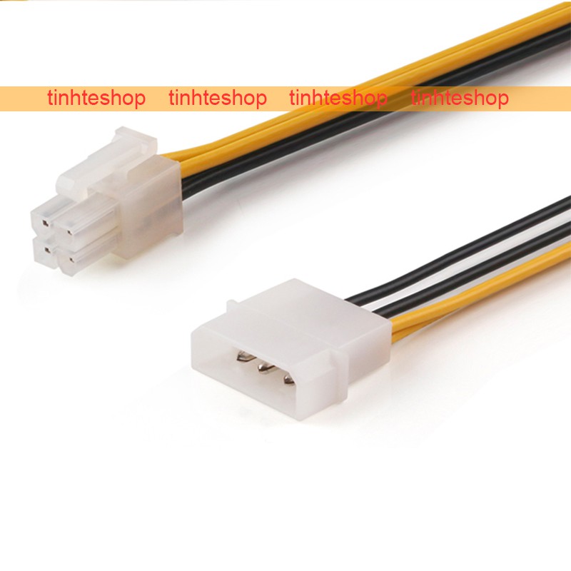 Dây cáp đổi nguồn Molex IDE 4PIN sang 4PIN CPU ATX - Dây nguồn 4PIN ATX Male ra 4PIN IDE Molex 4PIN 10Cm