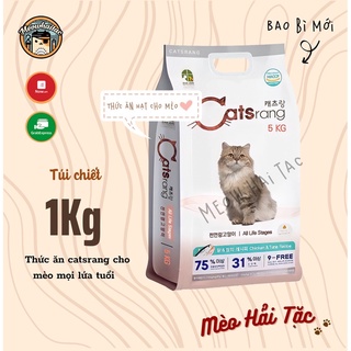 Thức ăn hạt cho mèo cưng Catsrang cho mèo mọi lứa thổi - túi chiết 1kg