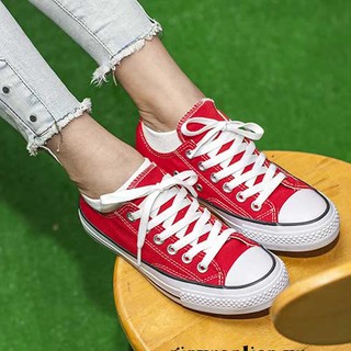 Giày cv đỏ tươi cổ thấp nam