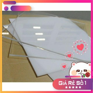 Mica 2 ly khổ  20x30, 30x40 (làm mô hình, hộp quà, trang trí, ốp tường, dán decal tranh ảnh, cắt chữ....)