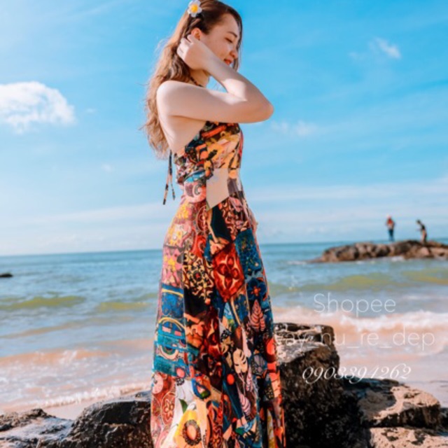 Váy maxi dài đi biển